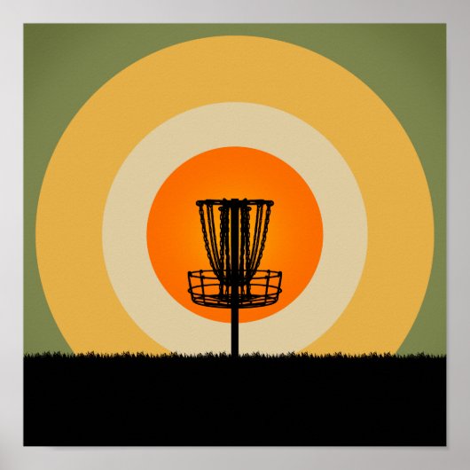 Schijf-Golf-mandje Poster (Voorkant)