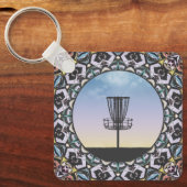 Schijf-Golf-mandje Sleutelhanger (Voorkant)