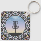 Schijf-Golf-mandje Sleutelhanger (Achterkant)