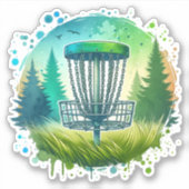 Schijf-Golf-mandje Sticker (Voorkant)