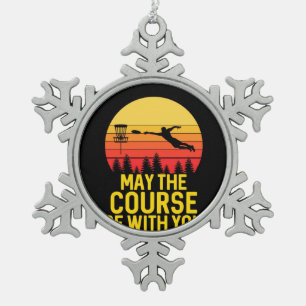 Schijf Golf met jou Tin Sneeuwvlok Ornament