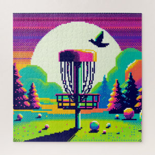 Schijf Golf Pin Pixel Art Legpuzzel