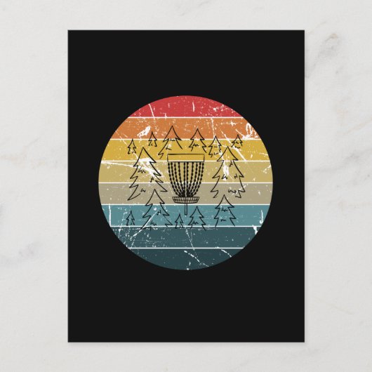 Schijf Golf Retro  Briefkaart (Voorkant)