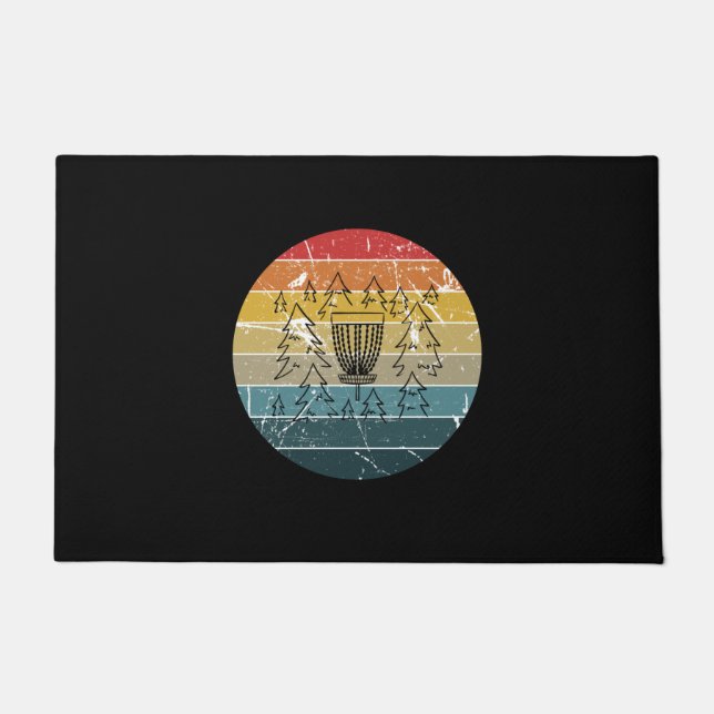 Schijf Golf Retro  Deurmat (Voorkant)