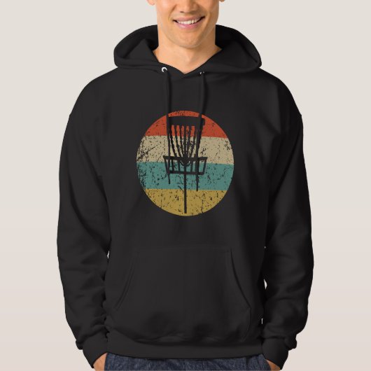 Schijf Golf Retro Disf Golf Basket Hoodie (Voorkant)