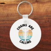 Schijf Golf-schijf Golf-mandje Sleutelhanger (Voorkant)