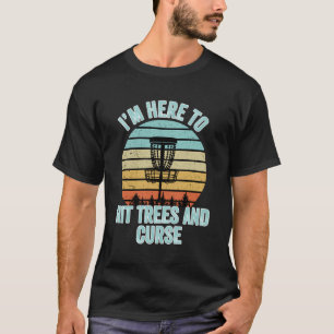 Schijf Golf Shirt Funny Hit Trees en Curse Retro d