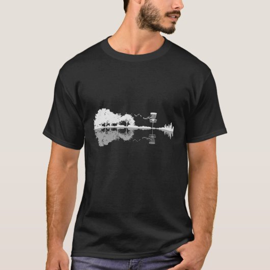 Schijf Golf Sunset Guitar Guitarist Player Golfing T-shirt (Voorkant)