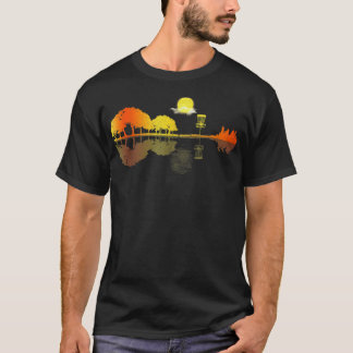 Schijf Golf Sunset Guitar Guitarist Player Golfing T-shirt