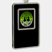 Schijf Golf Verzilverd Kader Ornament (Rechts)