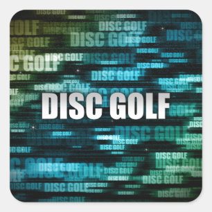 Schijf Golf Vierkante Sticker