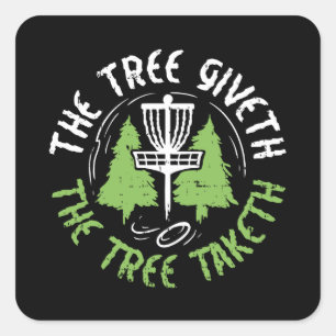 Schijf Golf Vierkante Sticker