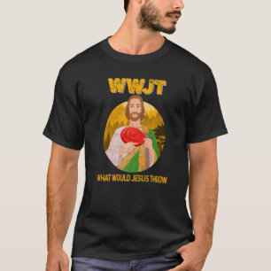 Schijf Golf wat Jezus zou doen met brandend kledin T-shirt