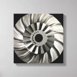 Schijf met blaasbalken van het element Titanium Canvas Afdruk