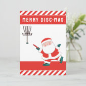 Schijf met kerstmis feestdagenkaart (Staand voorkant)