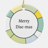 Schijf met kerstmis keramisch ornament (Achterkant)