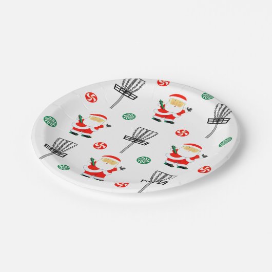 Schijf met kerstmis papieren bordje (Gekanteld)