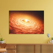 Schijf van materiaal rondom Star Fu Orionis. Canvas Afdruk (Insitu (Woonkamer))