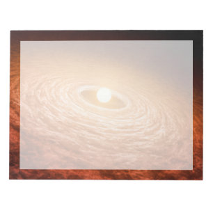 Schijf van materiaal rondom Star Fu Orionis. Notitieblok