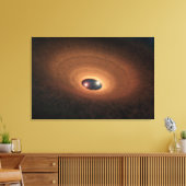 Schijf van stoffig materiaal overgebleven van ster canvas afdruk (Insitu (Woonkamer))