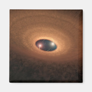 Schijf van stoffig materiaal overgebleven van ster magneet