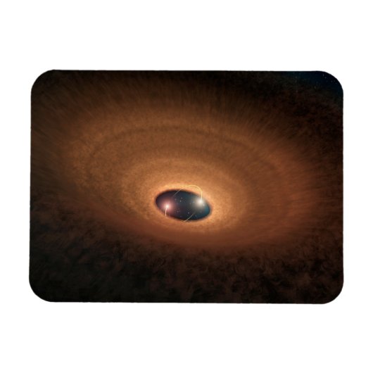 Schijf van stoffig materiaal overgebleven van ster magneet (Horizontaal)