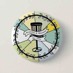 SchijfGolf - Gepersonaliseerd paar Vastgestelde da Ronde Button 5,7 Cm
