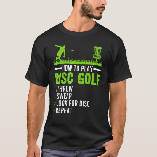 Schijfgolf Golf Frisbee Disk Golfer Golfing afspel T-shirt (Voorkant)