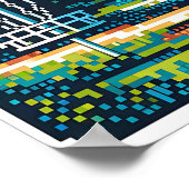 Schijfgolf Pixel Art Poster (Hoek)