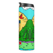 Schijfgolf Pixel Art Thermosbeker (Geroteerd rechts)