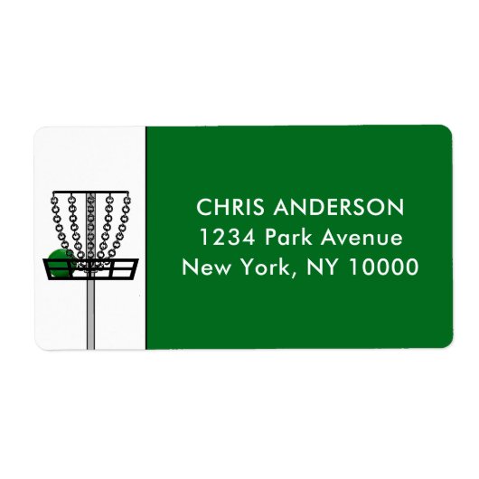 Schijfgolflabel Etiket (Voorkant)