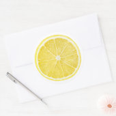 schijfje citroen ronde sticker (Envelop)