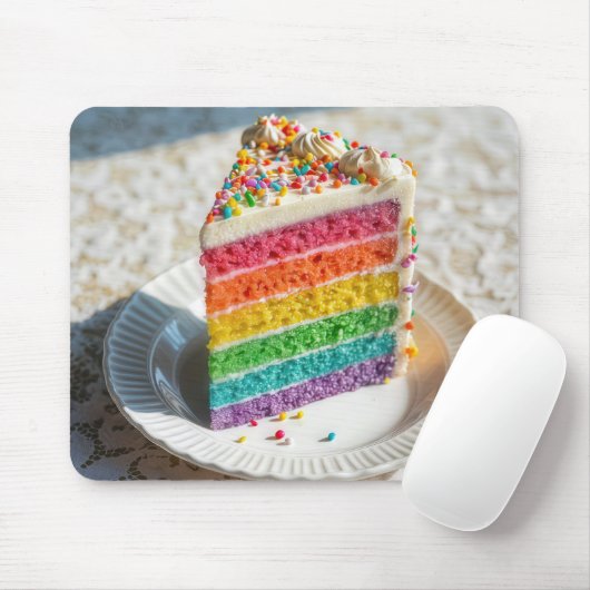 Schijfje Rainbow Cake Muismat (Met muis)