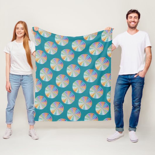 schijfpatroon fleece deken (In situ)