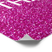 Schijn aan en wees de ster dat je roze glitter ben poster (Hoek)