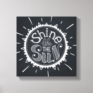 Schijn als de zon canvas afdruk