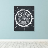 Schijn als de zon canvas afdruk (Insitu (Houten vloer))