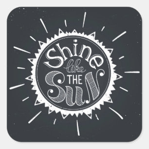 Schijn als de zon vierkante sticker