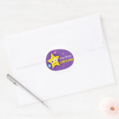 Schijn helder als een ster ronde sticker (Envelop)