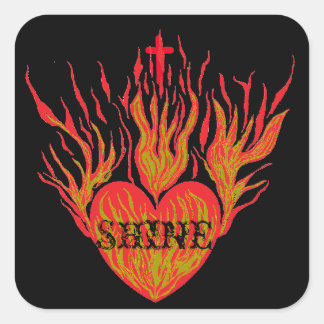 Schijn het licht vierkante sticker