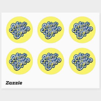 Schijn je Licht Ronde Sticker