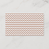  schijn van het alkbord; Brown Chevron Pattern Visitekaartje (Achterkant)
