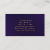 Schijnbaar goud Zaad van het leven in lotus mandal Visitekaartje (Achterkant)