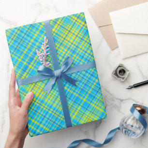 Schijnbaar heldere diamanten-coördinerende PLAID 8 Cadeaupapier