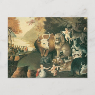 Schijnbaar Koninkrijk door Edward Hicks  Folk Art Briefkaart