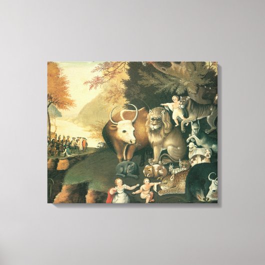 Schijnbaar Koninkrijk door Edward Hicks Folk Art Canvas Afdruk (Voorkant)