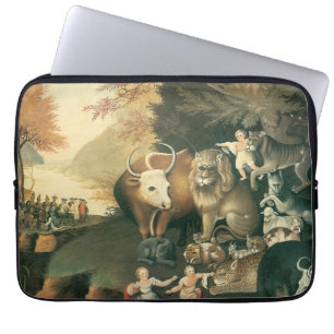 Schijnbaar Koninkrijk door Edward Hicks Folk Art Laptop Sleeve