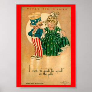 Schijnbare foto van de stemrechten van vrouwen poster