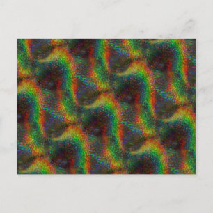 Schijnbare holografische regenboogverlichting Glit Briefkaart