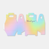 Schijnbare pastel-regenboogbruiloft bedankdoosjes (Uitgevouwen)
